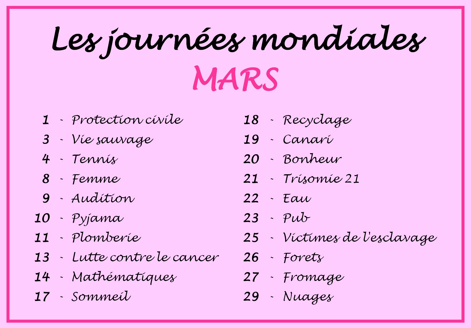Journées mondiales de Mars