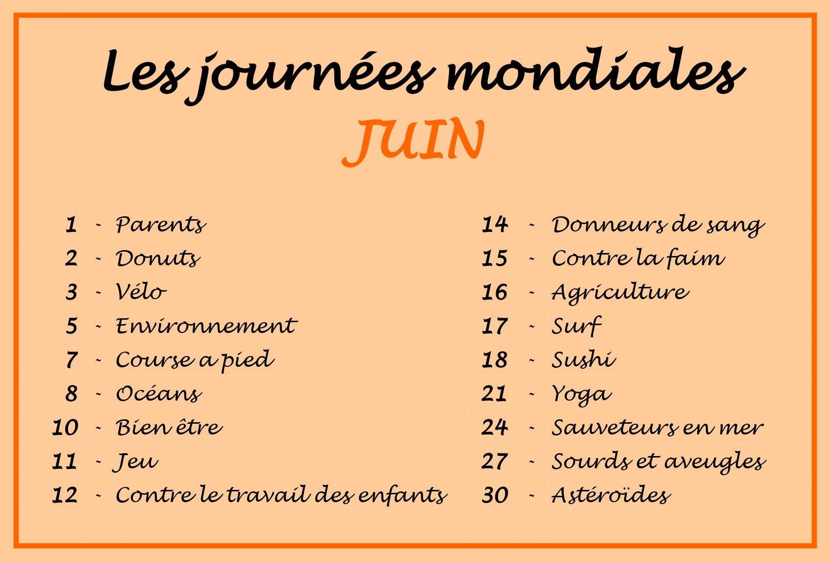 Journées mondiales de Juin