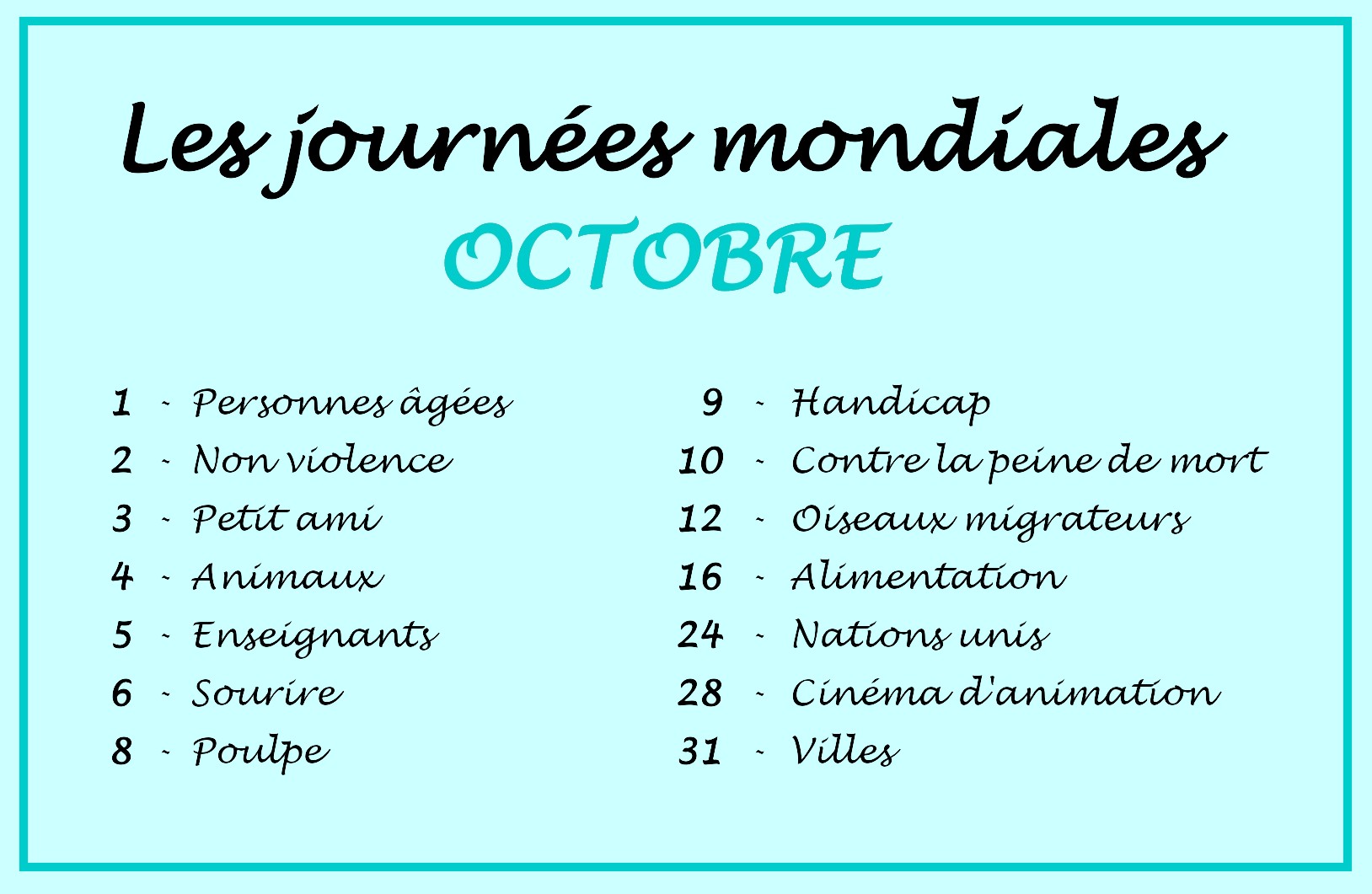 Journées mondiales d’Octobre